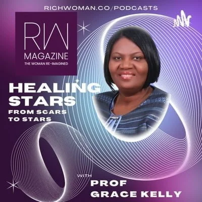 Welcome to The Healing Stars- From Scars to Stars Podcast! Each Episode showcases individuals who have been able or needing support to navigate their way through pain to the hope side of grief. Pain inflicted by any type of loss have increasingly posed a threat to human existence and must to treated urgently and deliberately as we treat a pandemic such as COVID-19. Prof Grace Kelly is a Founding Member of Rich Woman Society and an Associate Professor at the University. Grief & Bereavement Therapist, Author of Grieve if You Must: A 21-day Plan for Grieving, Healing, and Restoration