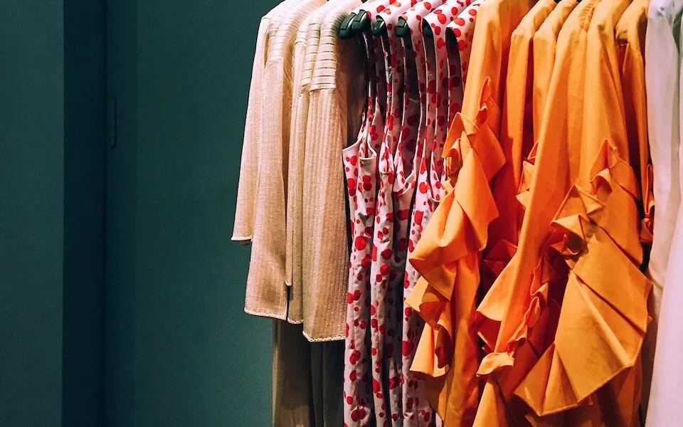 assorted-color shirt lot hang on rack