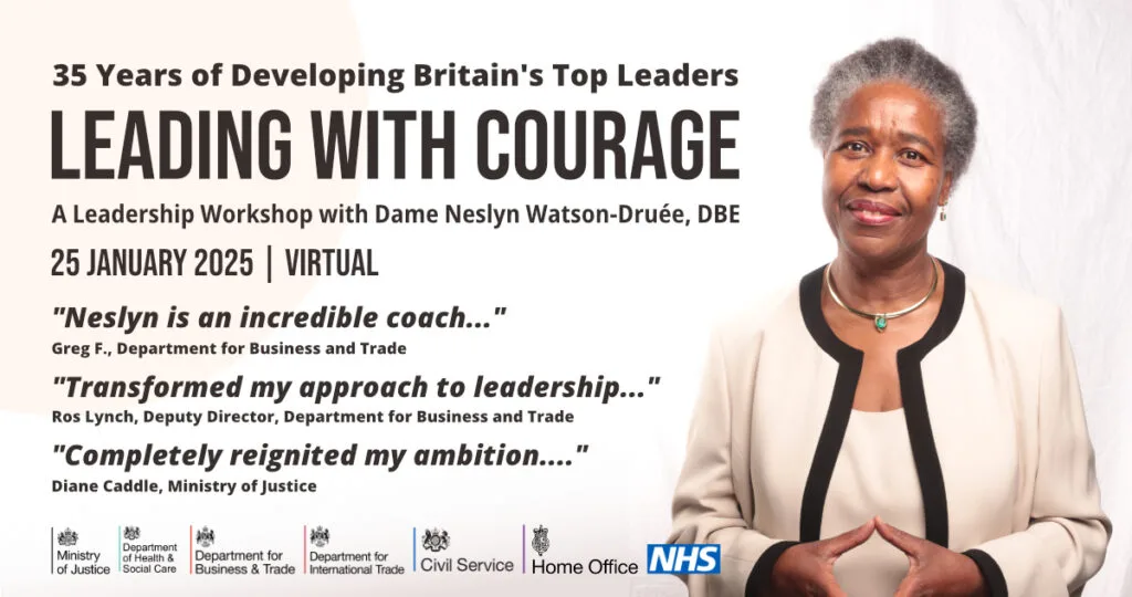 Dame Neslyn, a renowned business psychologist and a pioneer in cultivating courageous leadership, recognised again in 2024 as one of the top coaches in London. Our latest edition of In Conversation with Dame Neslyn Watson-Druée, turn the focus today to the role of courageous leadership and inclusion in supporting policies that challenge and dismantle gender inequalities