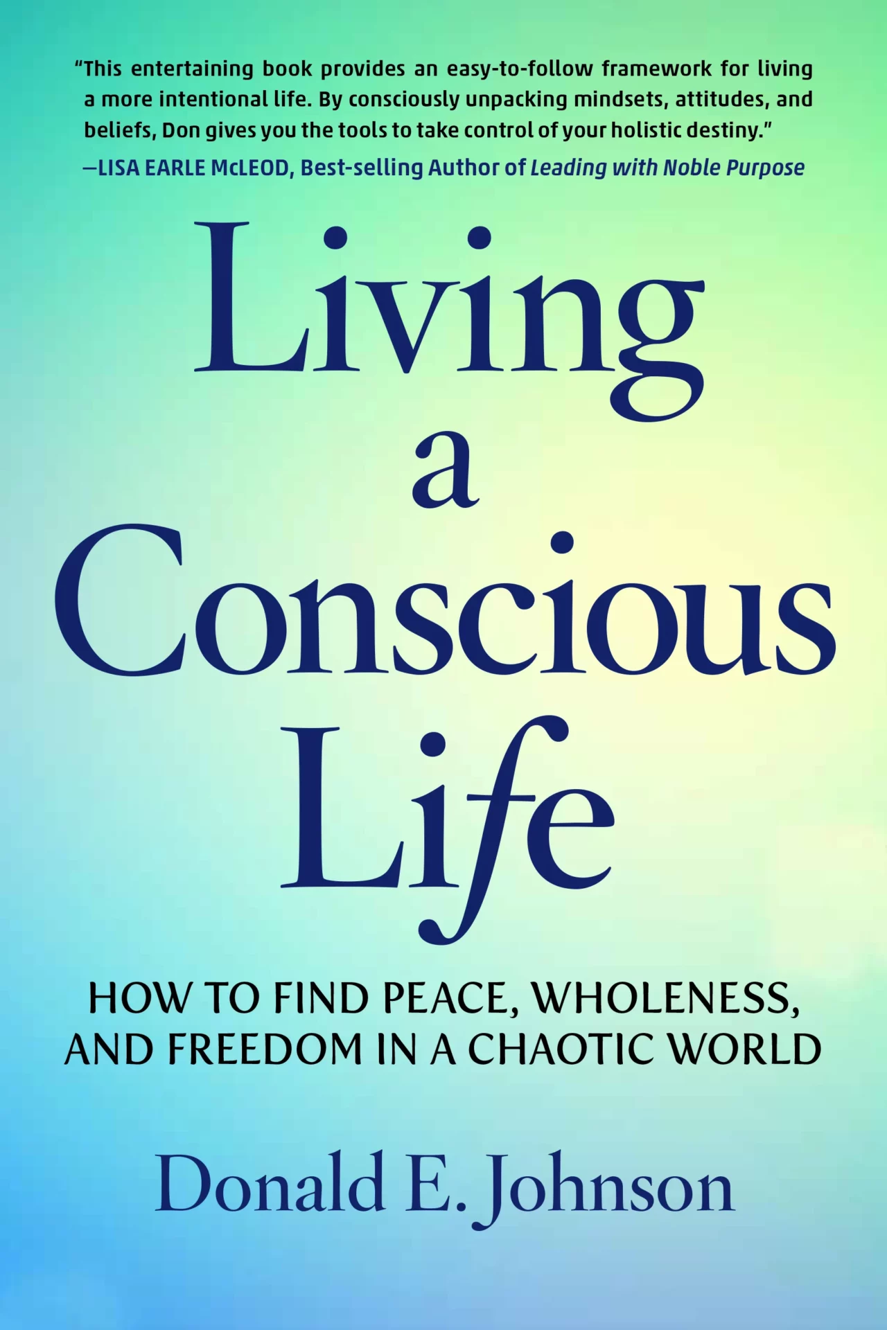 Font cover of 'Living a Conscious Life' by Don Johnson