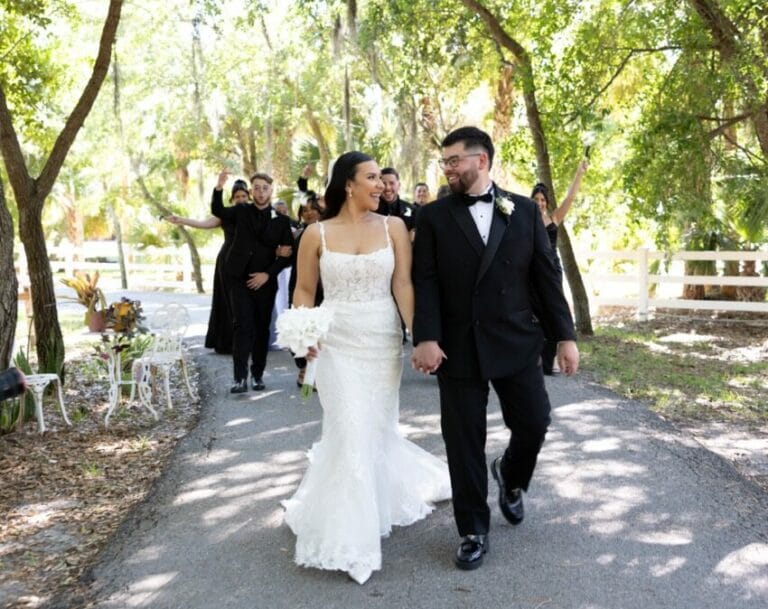 Sustainable weddings flourish at Bonita Ranch in Florida, where Mediterranean gardens, living favours and community create enduring wedding memories