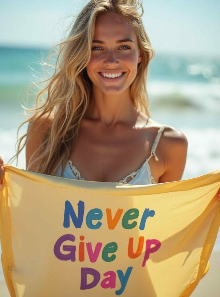 Never Give Up Day brings quiet acts of resilience to supermarkets, fostering community, mental wellbeing and positive thinking through everyday gestures